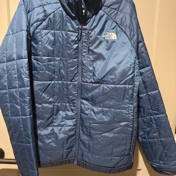 North face Circular Design Blue Thin Puffer Jacket Men’s XL - Picture 1 of 9